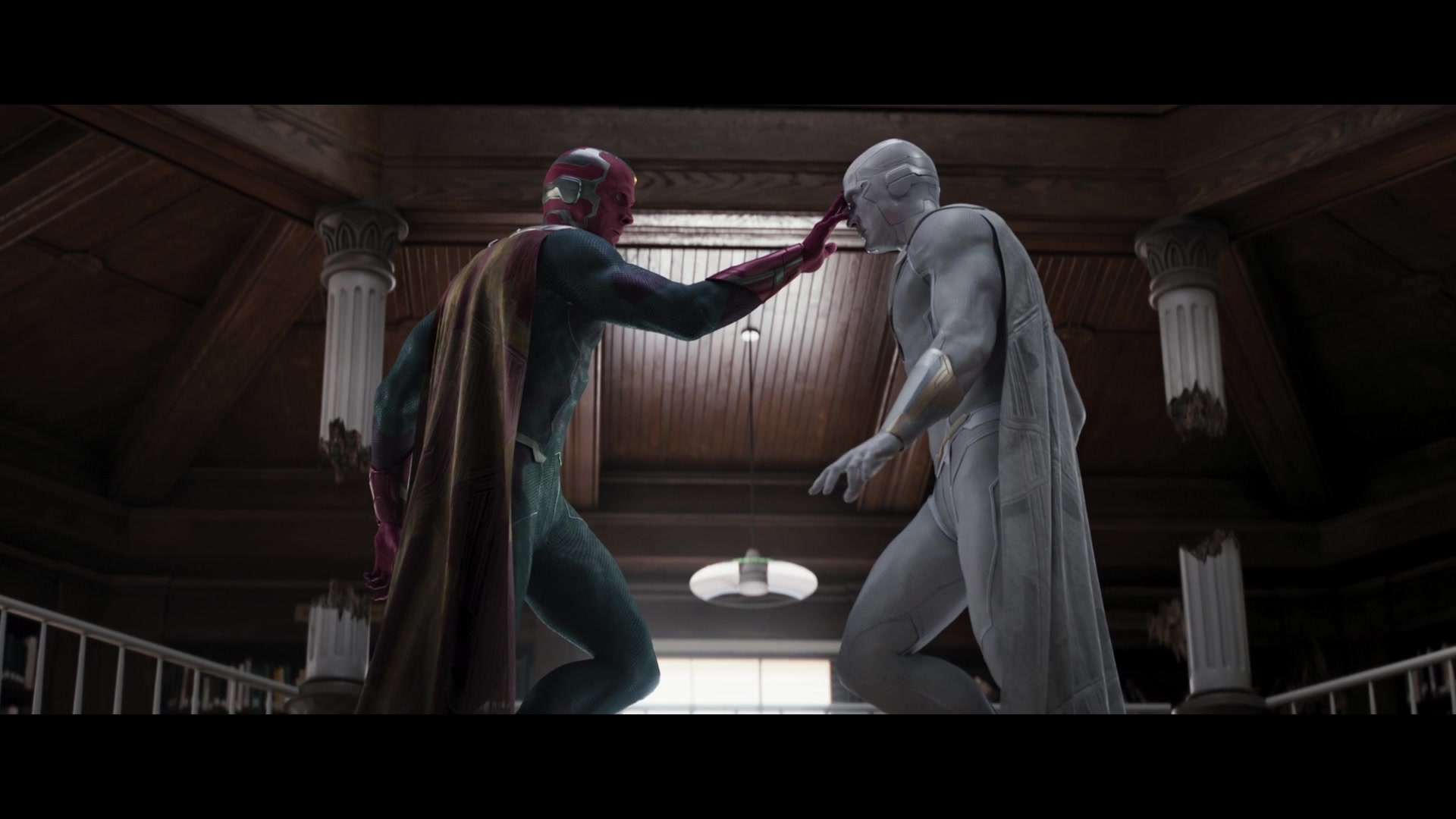 Vision (Paul Bettany) prepares to unlock the 'soul' of his animated corpse in WandaVision Season 1 Episode 9 "The Series Finale" (2021), Marvel Entertainment via Disney Plus