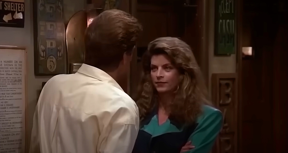Rebecca gives Sam trouble on 'Cheers' (1982-1993), NBC 