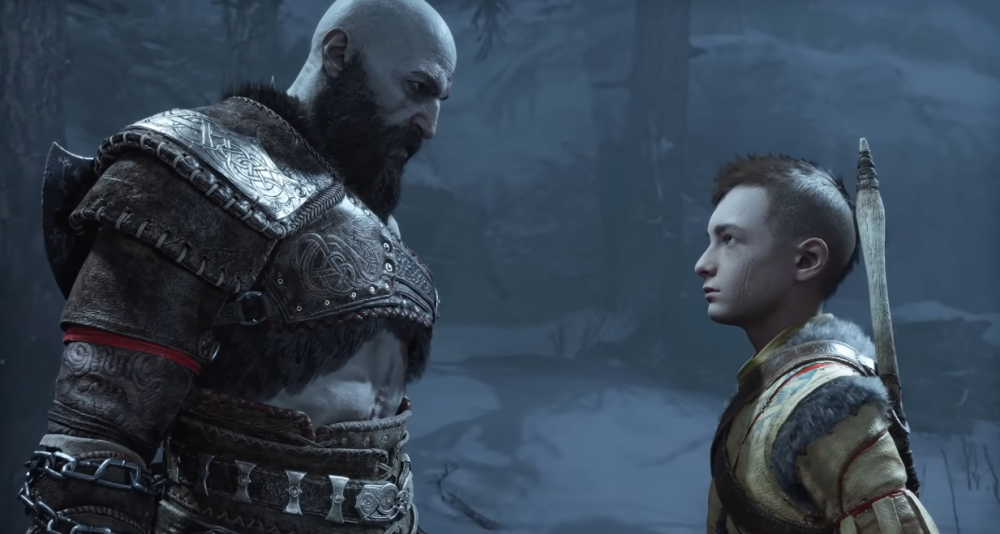 Kratos argues with Atreus via God of War Ragnarök (2022), Sony Interactive Entertainment