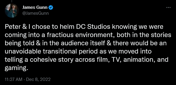 James Gunn weighs in on the future of DC Studios following news of Wonder Woman 3's cancellation
