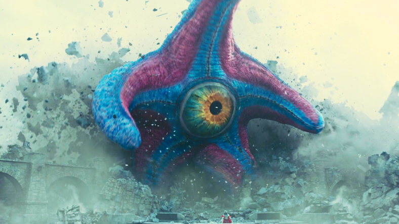 Starro prepares to attack Corto Maltese in The Suicide Squad (2022), Warner Bros Entertainment via HBO Max