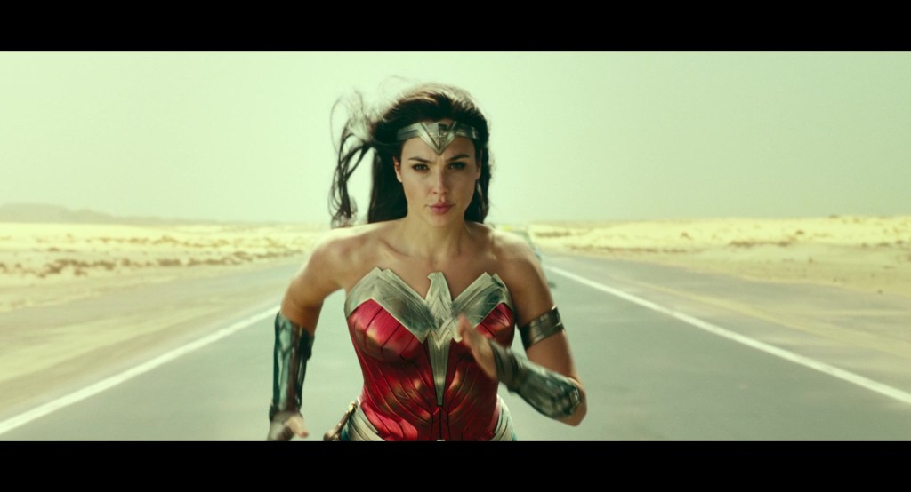 Diana (Gal Gadot) takes off running in Wonder Woman 1984 (2020), Warner Bros. Pictures via Blu-ray