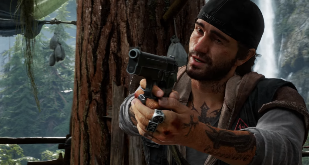 Deacon St. John informs a hostage taker he really doesn't care about his hostage while pointing a gun at him via Days Gone (2019), Sony Interactive Entertainment