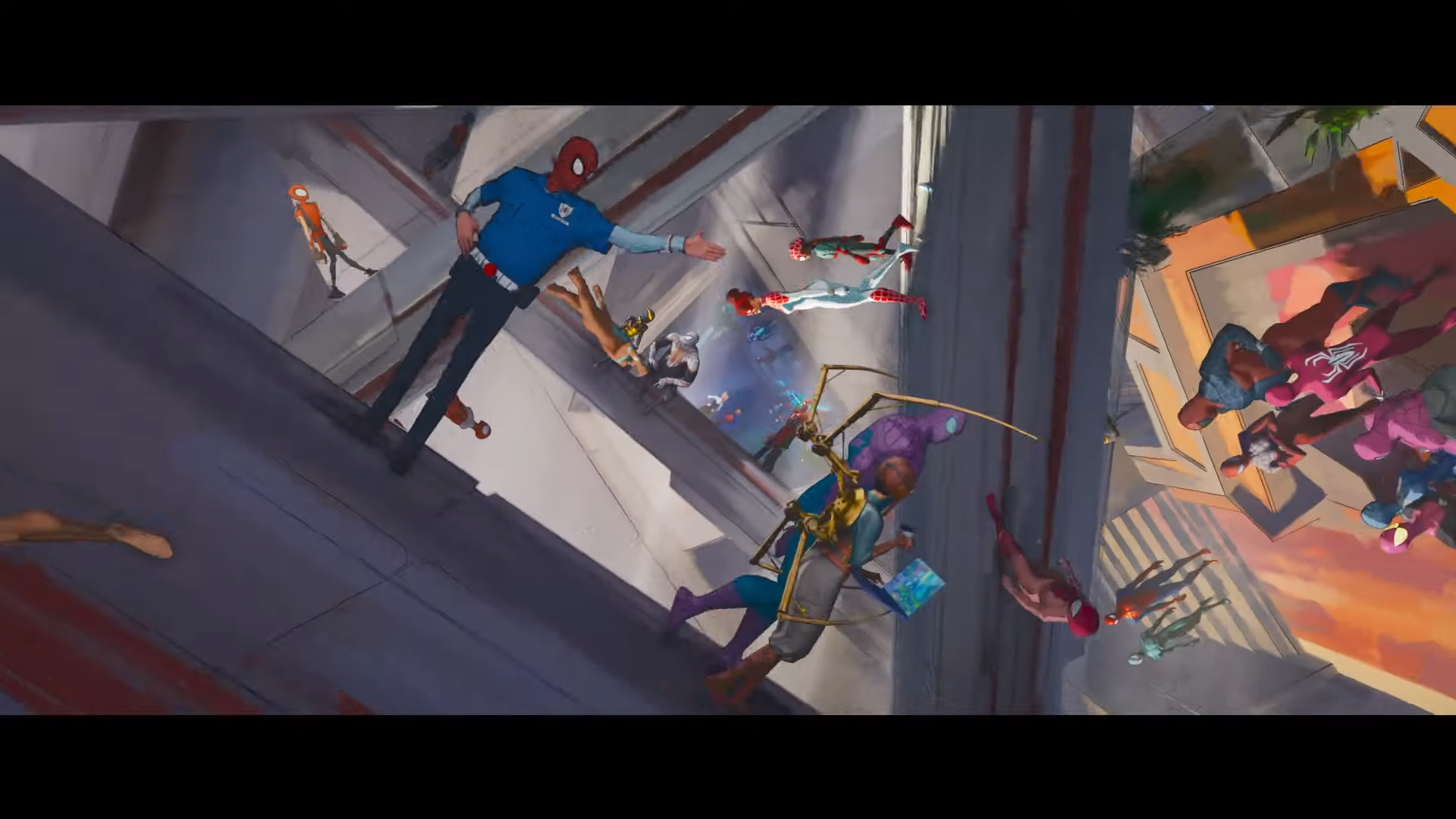 Spinneret and Spiderling (center) cameo in Spider-Man: Across the Spider-Verse (2023), Sony Pictures Animation via YouTube
