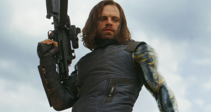 The Winter Soldier (Sebastian Stan) rebuffs Rocket Raccoon's (Bradley Cooper) offer to buy his arm during the Battle of Wakanda in Avengers: Infinity War (2018), Marvel Entertainment via Blu-ray
