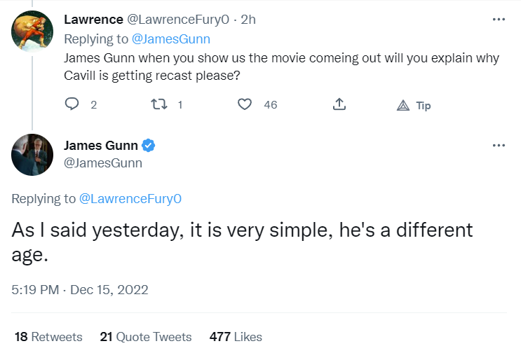 James Gunn liked this tweet. Maybe we will be getting trunks? :  r/DC_Cinematic
