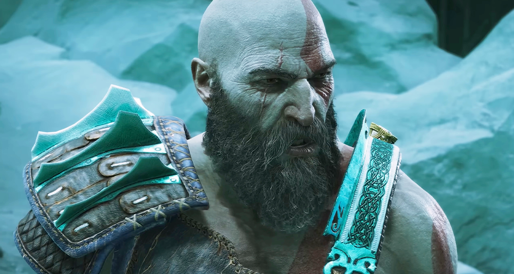 Kratos (Christopher Judge( apologizes to Atreus (Sunny Suljic) in God of War: Ragnarök (2022), Sony Santa Monica Studios via YouTube