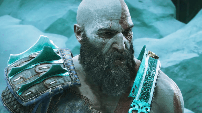 Kratos (Christopher Judge( apologizes to Atreus (Sunny Suljic) in God of War: Ragnarök (2022), Sony Santa Monica Studios via YouTube