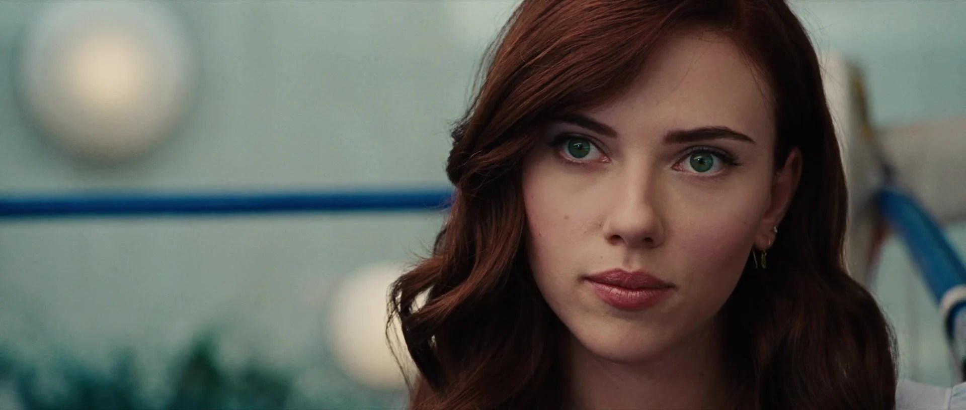 Black Widow (Scarlett Johansson) enters the ring in Iron Man 2 (2010), Marvel Entertainment via Blu-ray