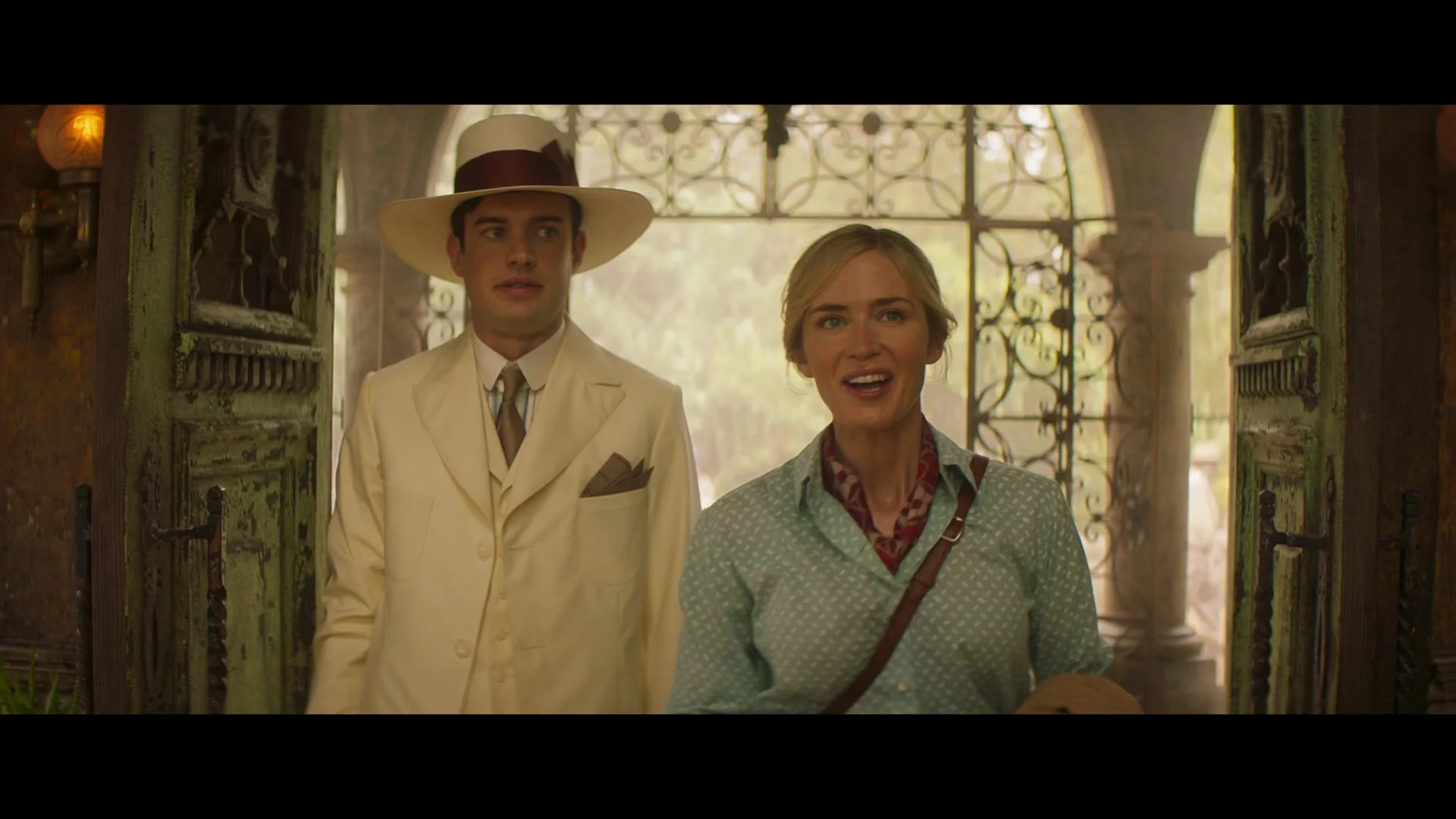 MacGregor Houghton (Jack Whitehall) works as an assistant to his sister, Dr. Lily Houghton (Emily Blunt) after their family disowned him for being gay in Jungle Cruise (2021), Disney