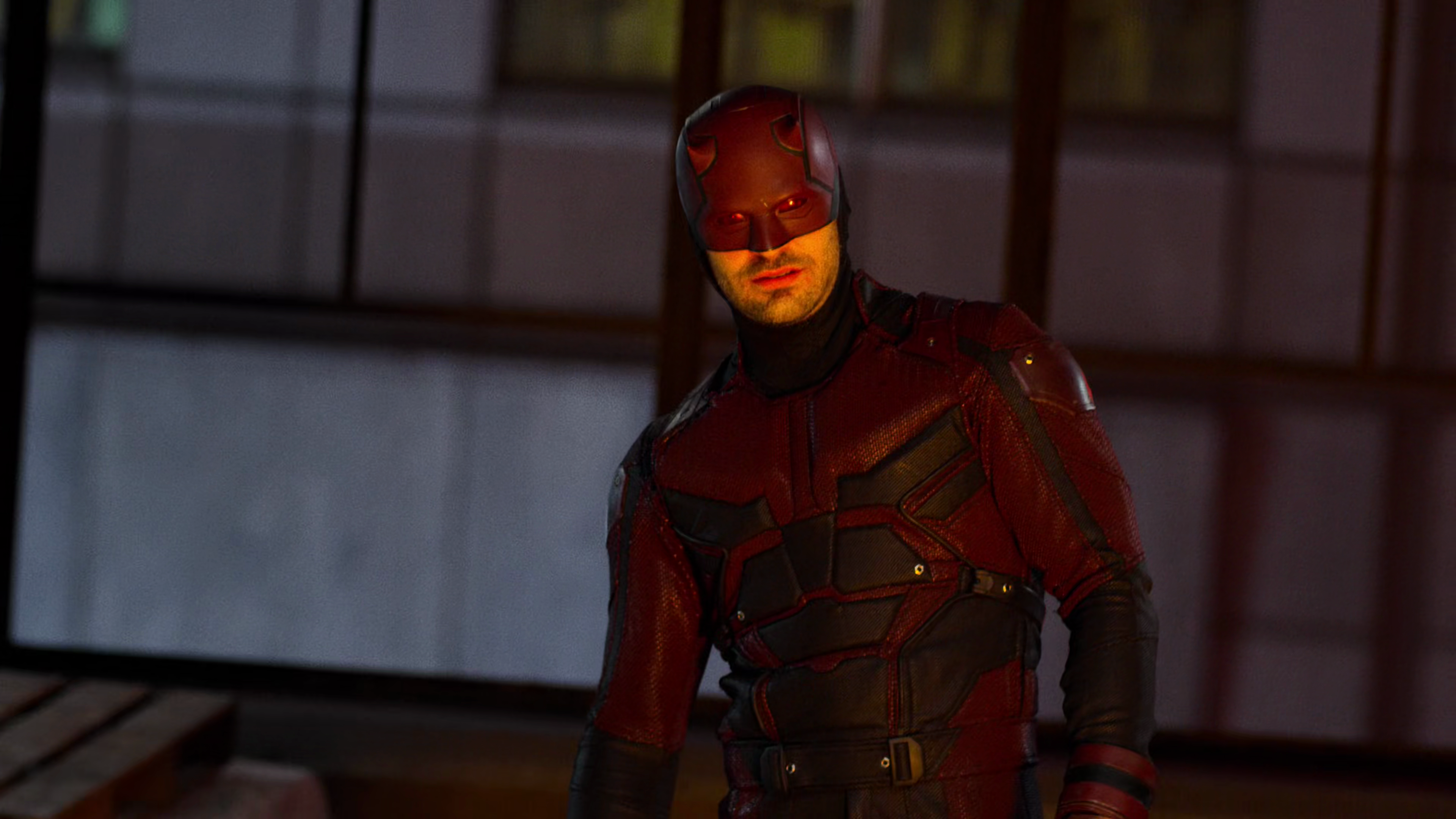 Daredevil (Charlie Cox) looks on as The Hand bursts a gas pipe in The Defenders Season 1 Episode 7 "Fish in the Jailhouse" (2017), Marvel Entertainment