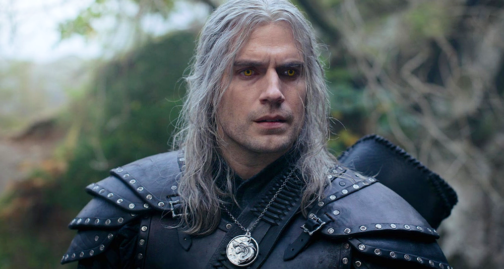 A confused Geralt (Henry Cavill) questions Jaskier's (Joey Batey) actions in 'The Witcher' (2021). Netflix