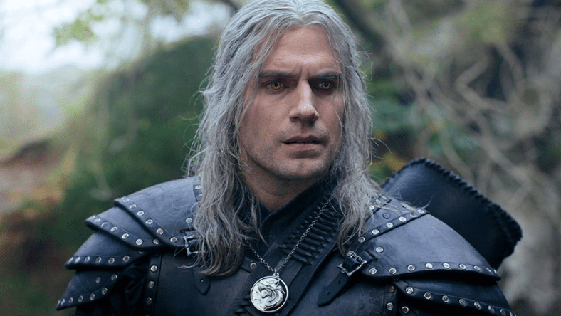 A confused Geralt (Henry Cavill) questions Jaskier's (Joey Batey) actions in 'The Witcher' (2021). Netflix