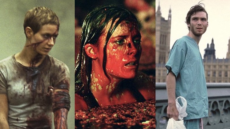 Split image of High Tension, The Descent and 28 Days Later