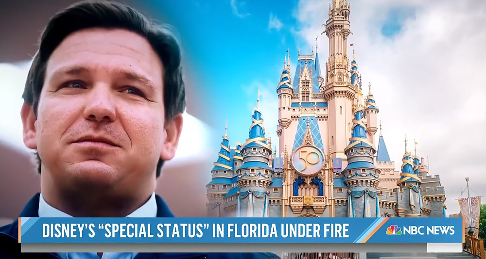 Today reports on Ron DeSantis going after Disney's special tax status on their YouTube Channel