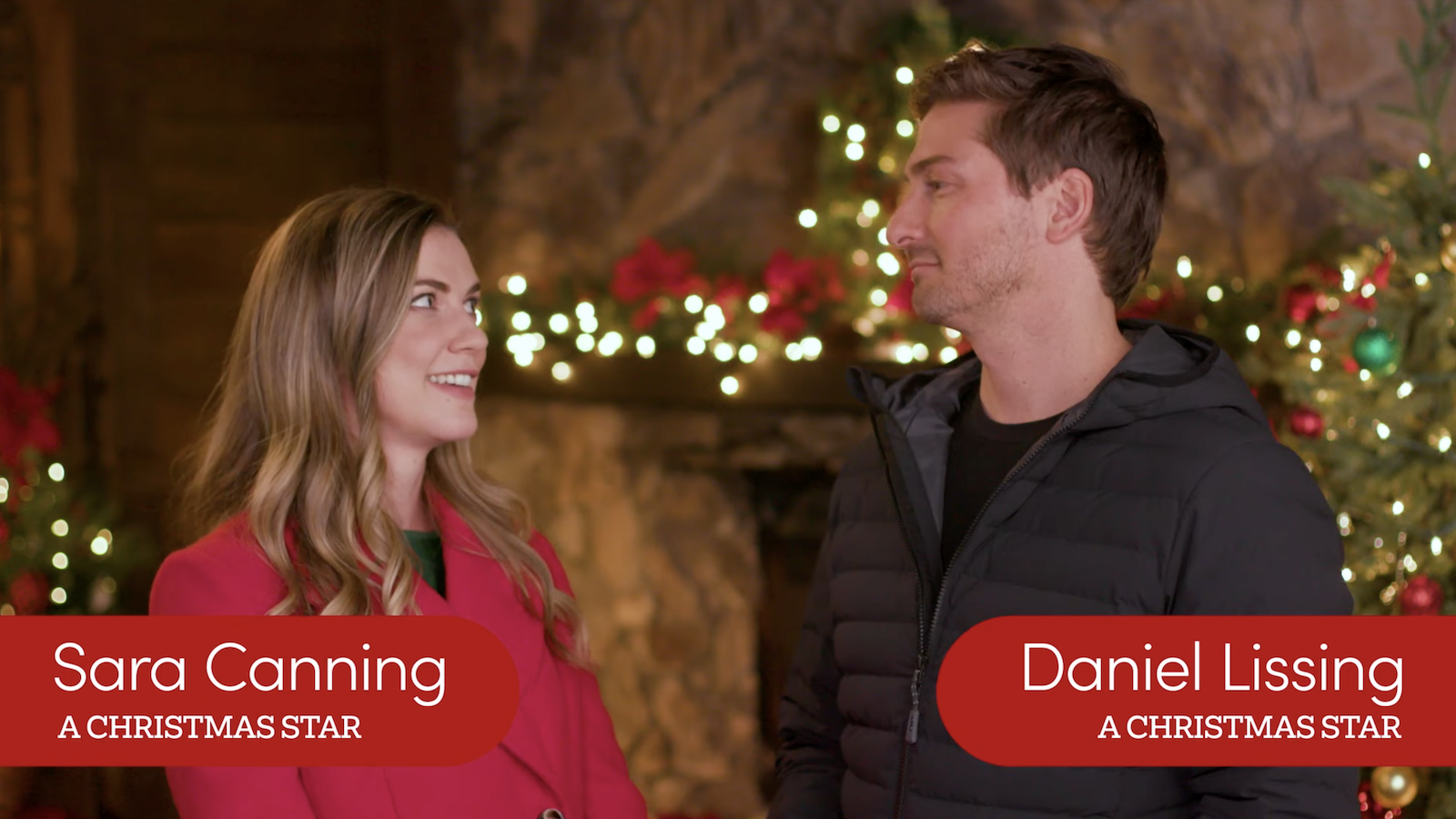 Sara Canning and Daniel Lissing promote A Christmas Star (2022) via Great American Family, YouTube