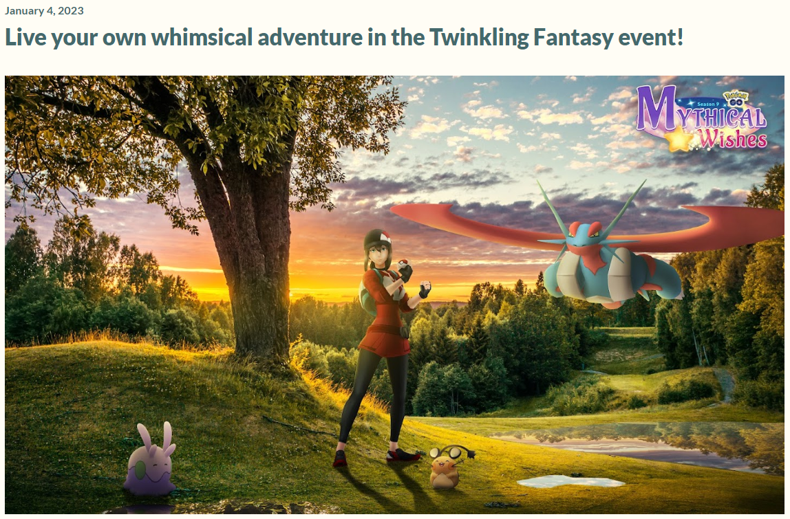 Niantic share art for the Twinkling Fantasy Event in Pokémon GO via Pokémon GO Live