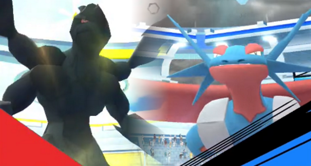 Zekrom and Mega Salamence stand proud before a Raid battle via Pokémon GO (2016), Niantic