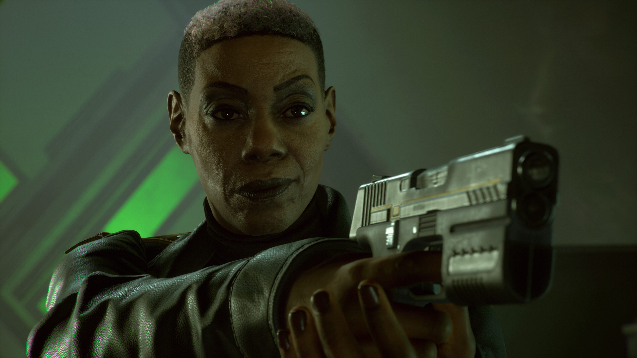 Amanda Waller with a pistol via Suicide Squad: Kill the Justice League (2023), Rocksteady Games