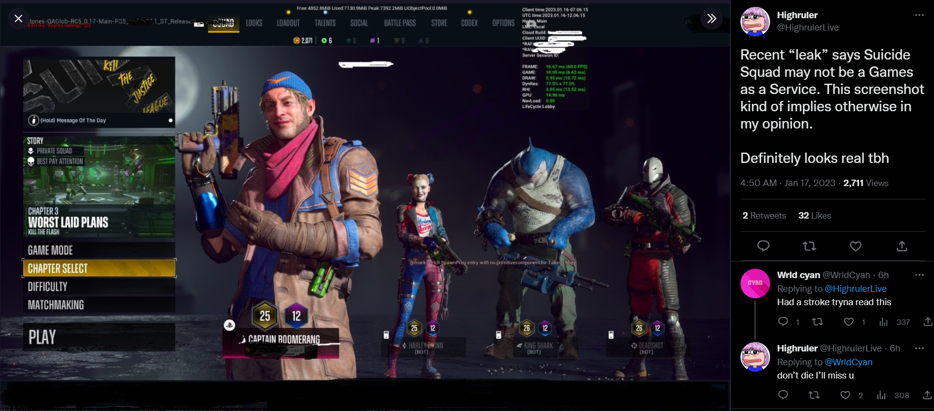 Character confirmed as DLC for Suicide Squad: Kill the Justice League :  r/GamingLeaksAndRumours