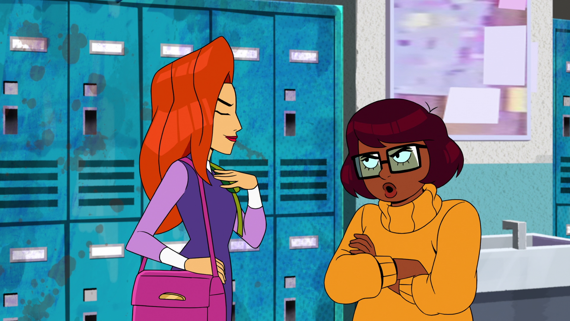 Velma (Mindy Kaling) argues with Daphne (Constance Wu) in Velma Season 1 Episode 2 "The Candy (Wo)Man" (2023), HBO Max
