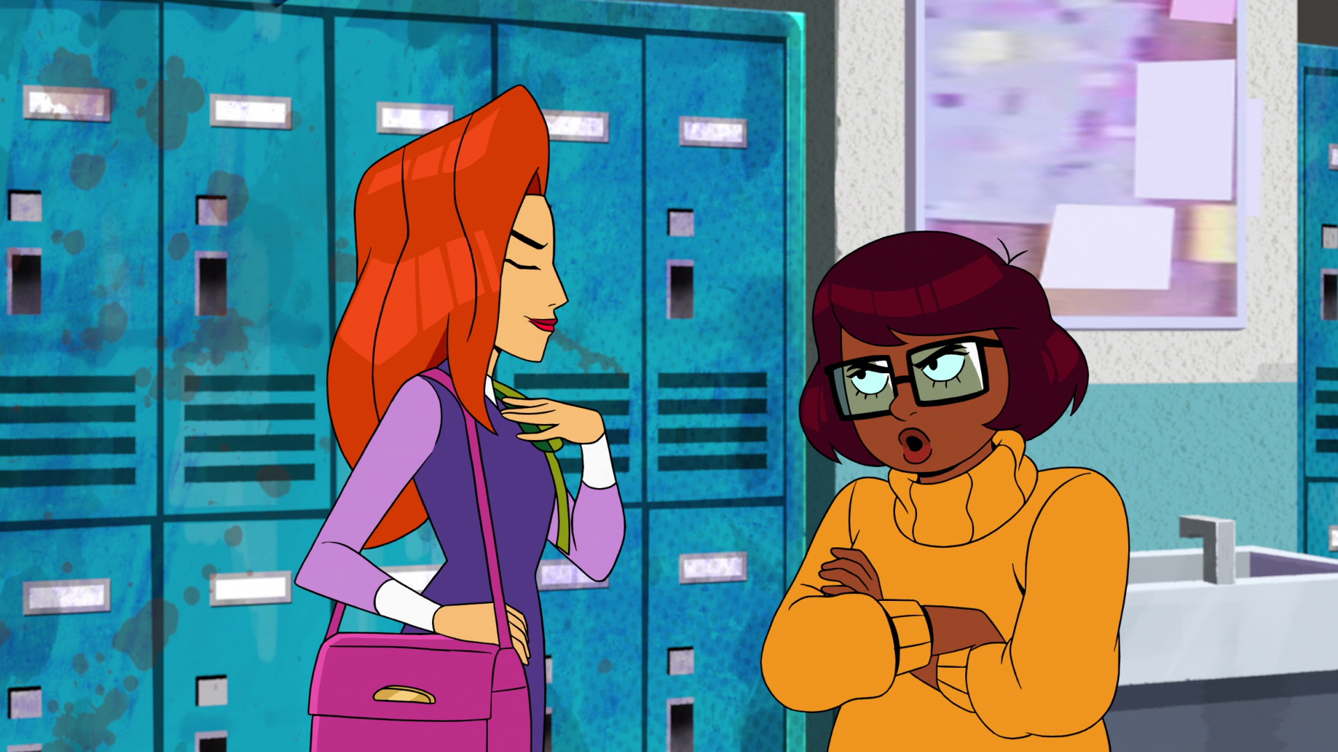 Velma (Mindy Kaling) argues with Daphne (Constance Wu) in Velma Season 1 Episode 2 