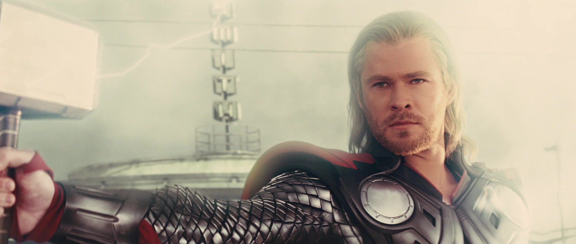Thor (Chris Hemsworth) once again finds himself worthy of Mjolnir in Thor (2011), Marvel Entertainment