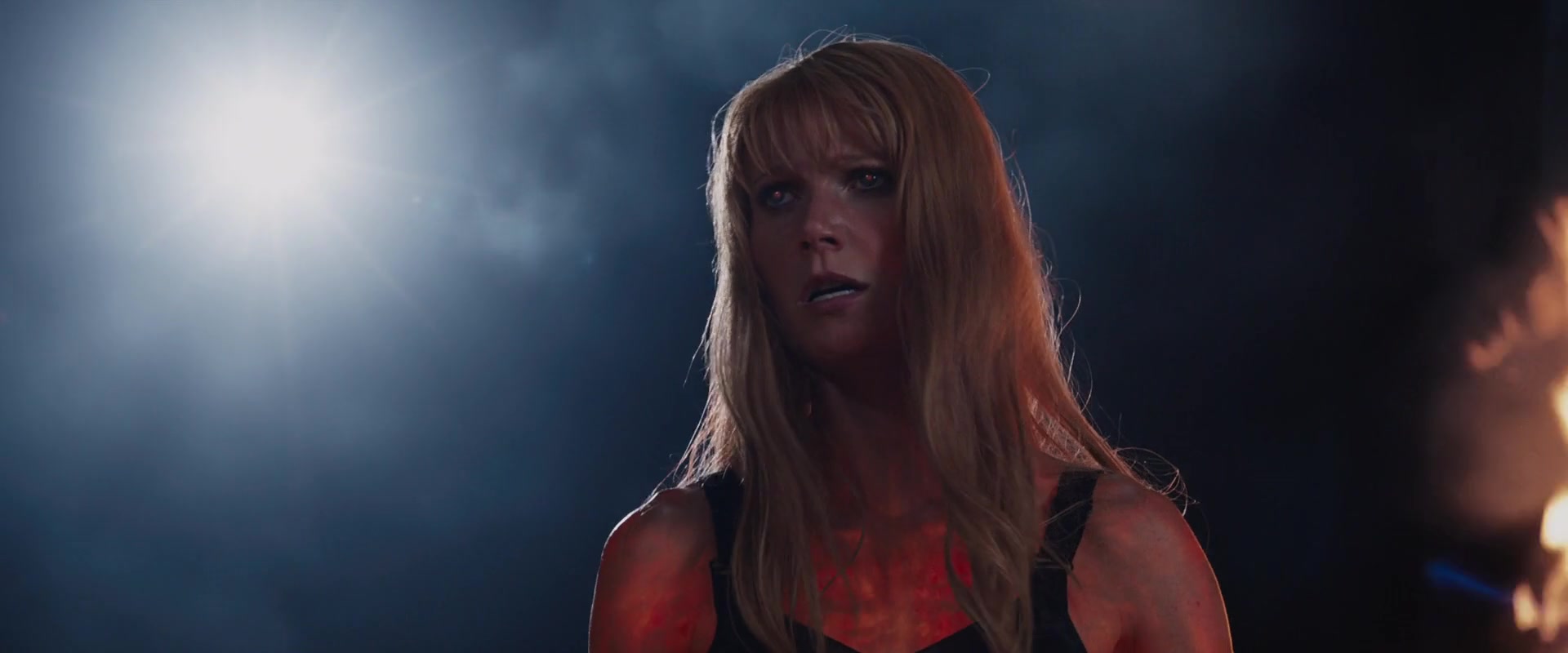 Pepper Potts (Gwenyth Paltrow) finds herself infected with Extremis tech in Iron Man 3 (2013), Marvel Entertainment