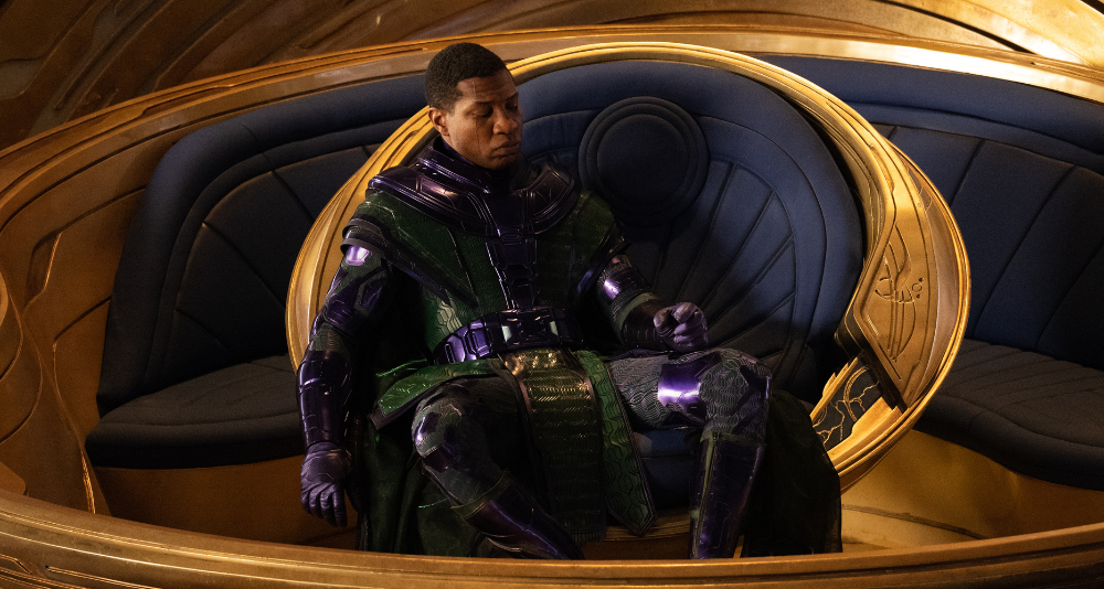 Jonathan Majors as Kang The Conqueror in Marvel Studios' ANT-MAN AND THE WASP: QUANTUMANIA. Photo by Jay Maidment. © 2022 MARVEL.