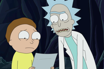 Rick and Morty (Justin Roiland) are unsure of their directions in Rick and Morty Season 5 Episode 4 "Rickdependence Spray" (2021), Adult Swim