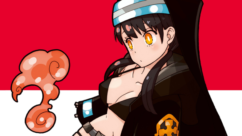 Tamaki Kotatsu on Atsushi Ohkubo's cover to Fire Force Vol. 5 (2020), Shueisha