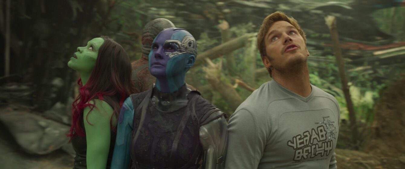 The titular team take in their new surroundings in Guardians of the Galaxy Vol. 2 (2017), Marvel Entertainment