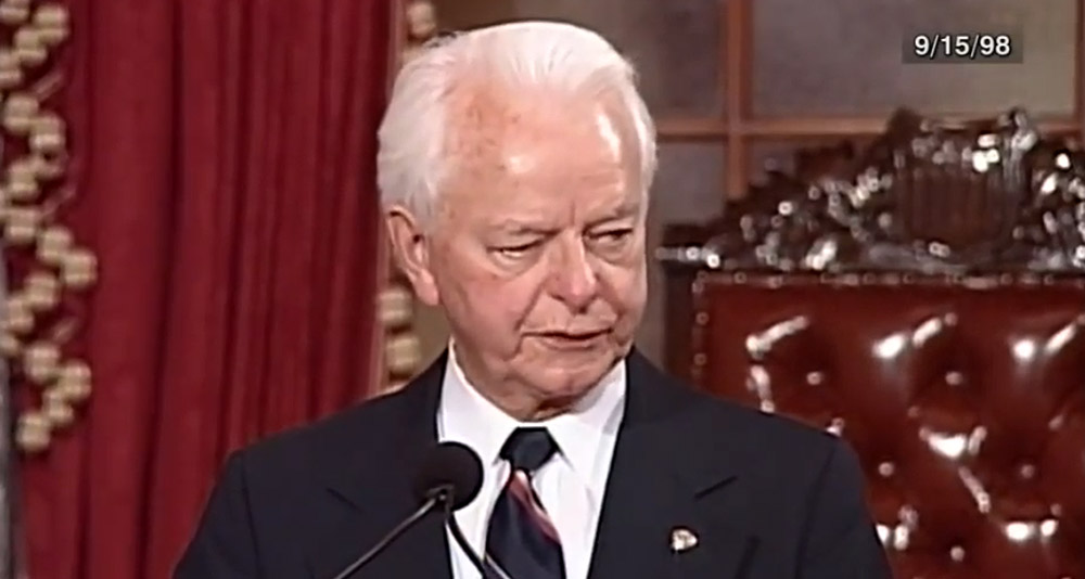 Former KKK recruiter and Democrat Robert Byrd, who helped lead the anti-Civil Rights filibuster in 1964