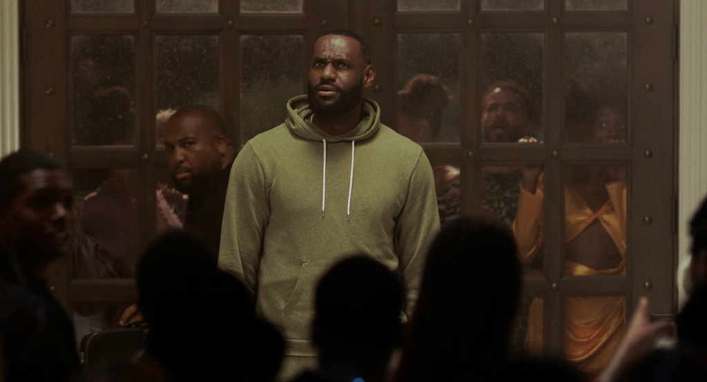 Lebron James arrives home in House Party (2023), Warner Bros. Pictures