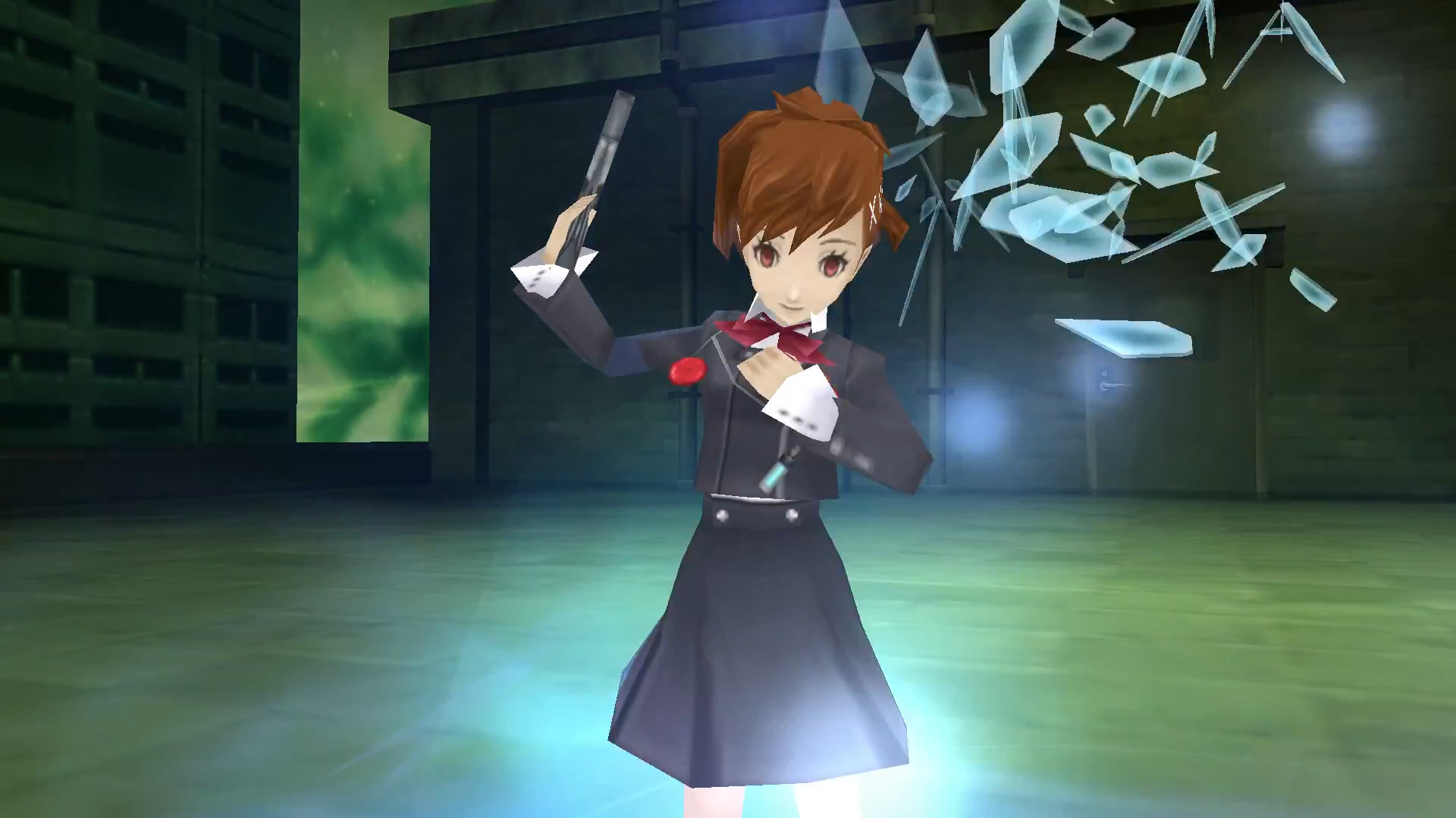 Kotone Shiomi (Maria Inoue) unlocks her Persona Orpheus for the first time in Persona 3 Portable (2009), Atlus