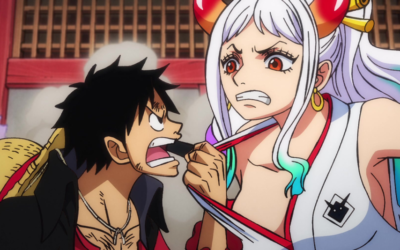 Luffy (Mayumi Tanaka) demands answers from Yamato (Saori Hayami) in One Piece Episode 1006 " "I Won't Forgive Him! Chopper's Determination!" (2022), Toei Animation