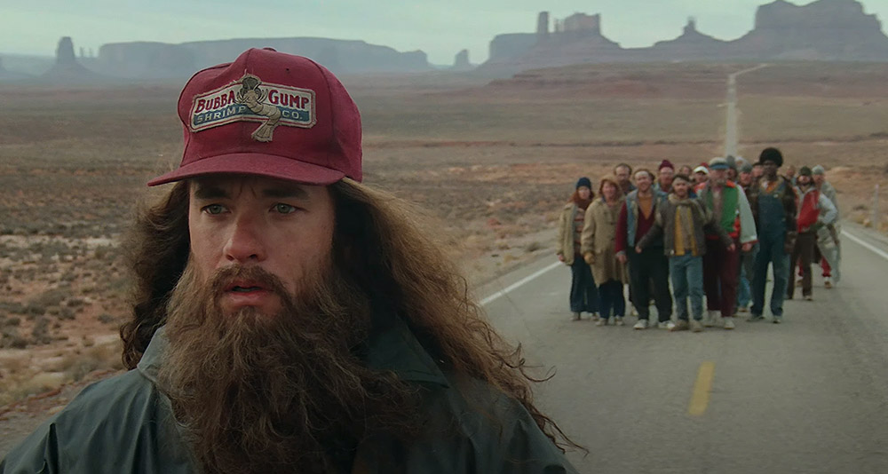 Forrest participates in a run in 'Forrest Gump' (1994), Paramount Pictures