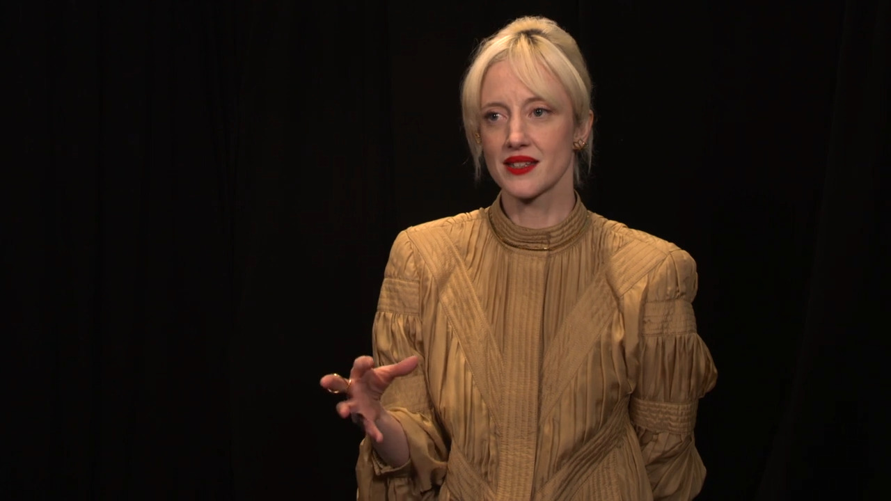 Andrea Riseborough Talks Playing Detective Muldoon on The Grudge - YouTube