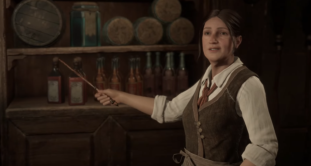 Sirona Ryan waves her wand via Hogwarts Legacy (2023), Warner Bros. Interactive Entertainment