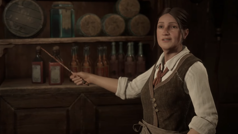 Sirona Ryan waves her wand via Hogwarts Legacy (2023), Warner Bros. Interactive Entertainment