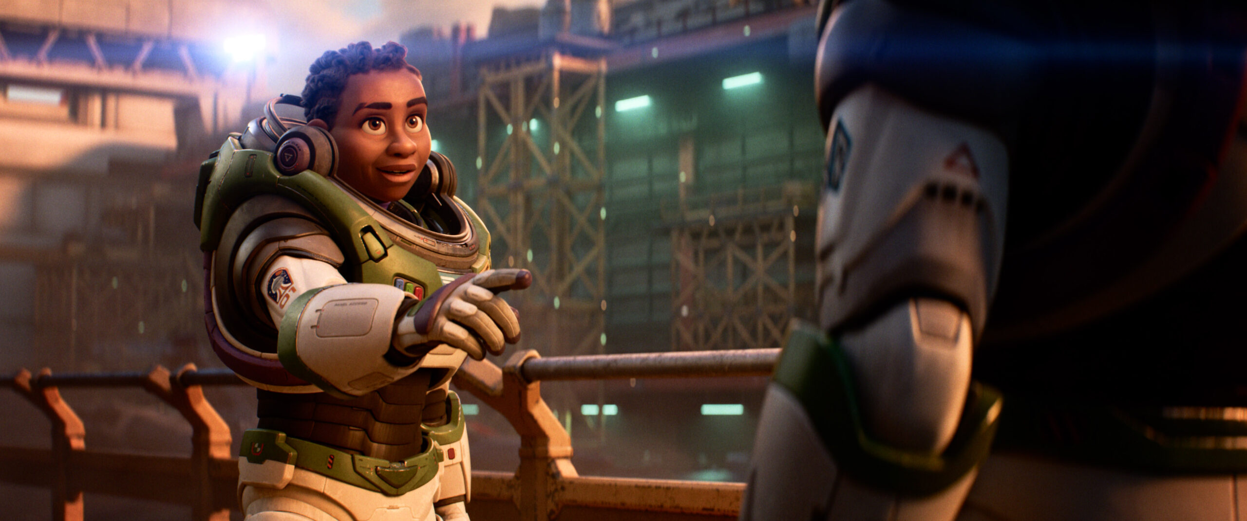 MAKING SPACE – Disney and Pixar’s “Lightyear” introduces Alisha Hawthorne (voice of Uzo Aduba), Buzz’s long-time commander, fellow Space Ranger and trusted friend. Directed by Angus MacLane (co-director “Finding Dory”) and produced by Galyn Susman (“Toy Story That Time Forgot”), the sci-fi action-adventure opens in U.S. theaters on June 17, 2022. © 2022 Disney/Pixar. All Rights Reserved.