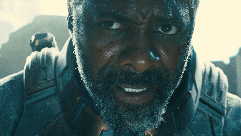 Bloodsport (Idris Elba) makes an infuriating discovery in The Suicide Squad (2021), Warner Bros. Pictures