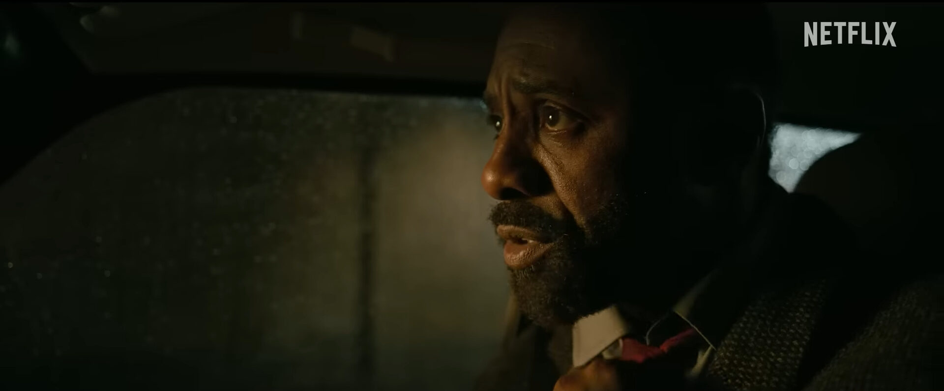John Luther (Idris Elba) returns to the streets in Luther: The Fallen Sun (2023), Netflix