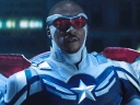 Sam Wilson (Anthony Mackie) spreads his wings in The Falcon and the Winter Soldier Season 1 Episode 8 "One World, One People" (2023), Marvel Entertainment