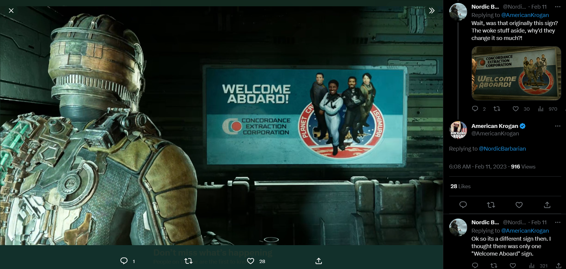 AmericanKrogan shows an altered poster in the Dead Space remake via Twitter