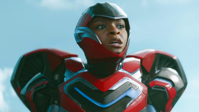 Riri Williams (Dominique Thorne) prepares for takeoff in Black Panther: Wakanda Forever (2022), Marvel Entertainment