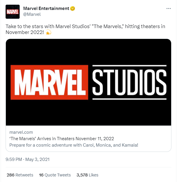 Twitter da Marvel Entretenimento