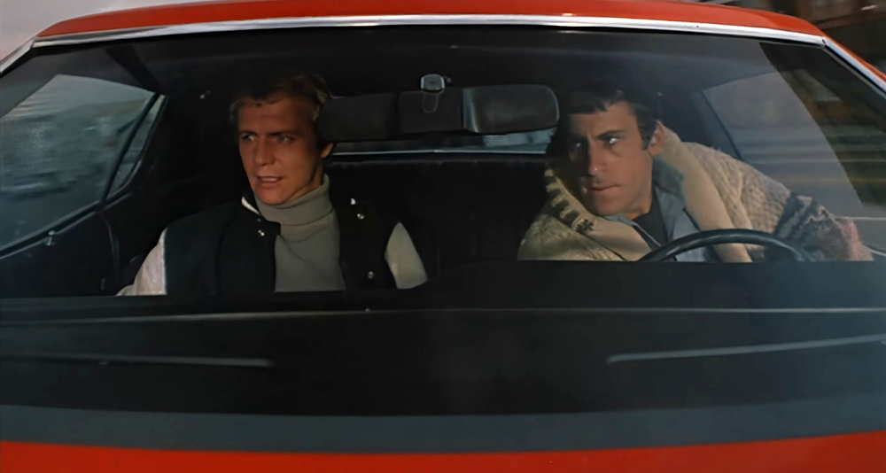 Starsky (David Soul) and Hutch (Paul Michael Glaser) hit the streets in the opening credits to Starsky & Hutch (1975), ABC