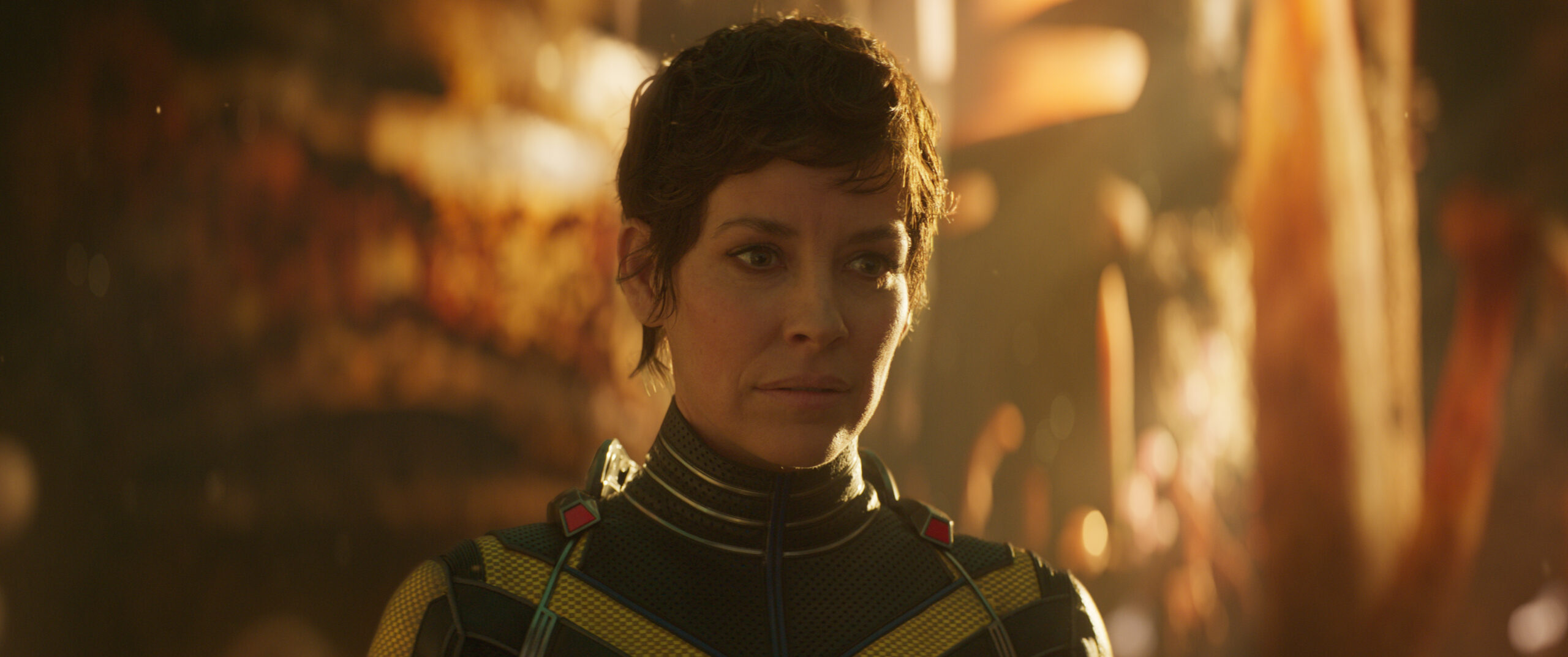 Evangeline Lilly as Hope van Dyne/Wasp in Marvel Studios' ANT-MAN AND THE WASP: QUANTUMANIA. Photo courtesy of Marvel Studios. © 2023 MARVEL.