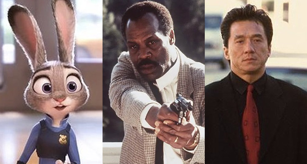 Split image of Zootopia, Lethal Weapon and Rush Hour